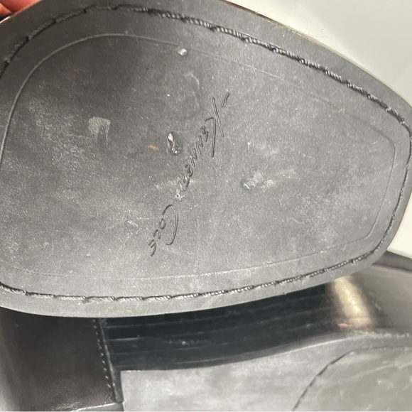 Kenneth Cole My Hope Black Suede/leather Wedge Tall Heeled Boots Size 8 - Picture 7 of 12